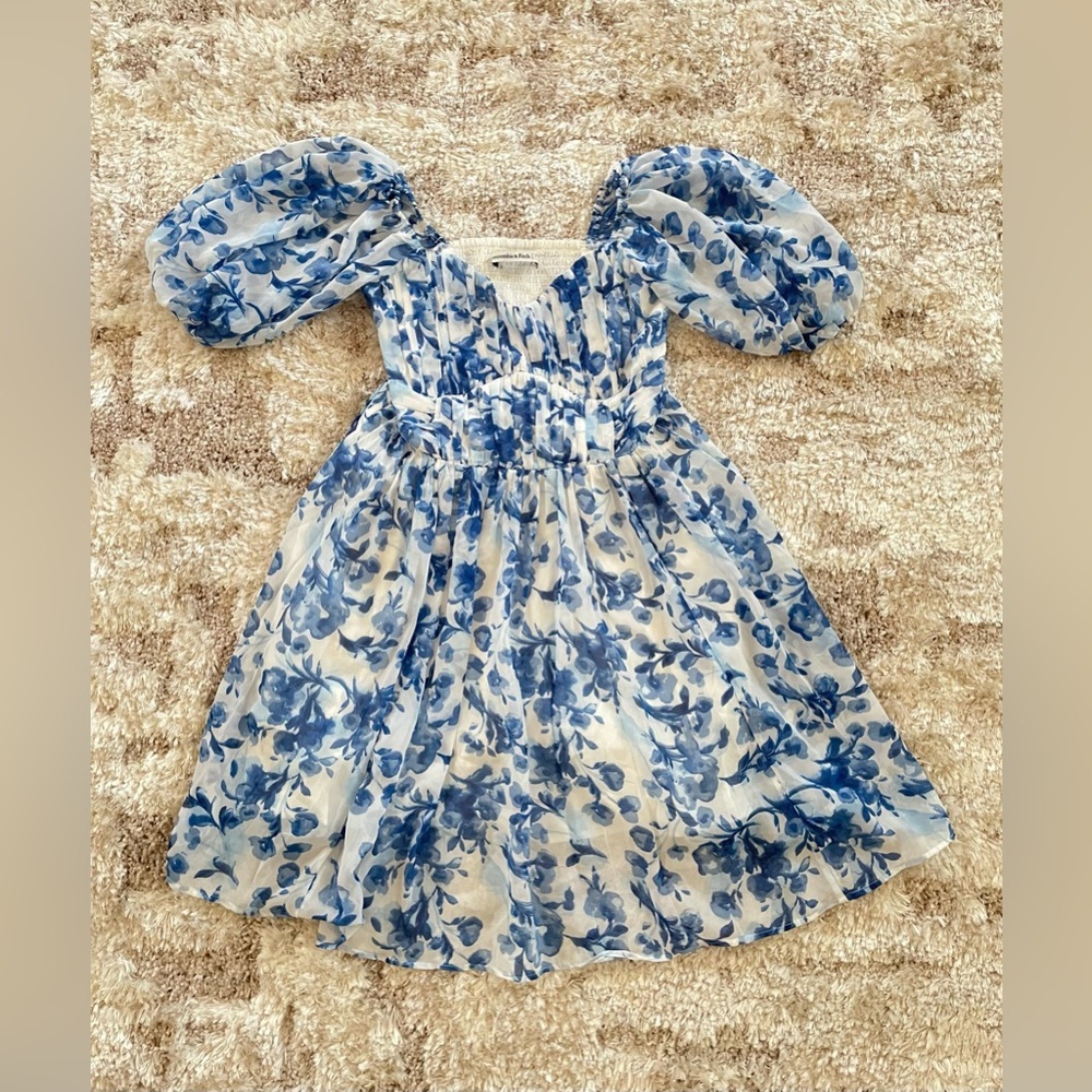 NWT Abercrombie & Fitch Blue Floral Mini Dress